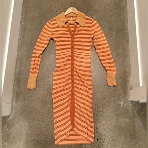 Free People Vista Cardi orange dress